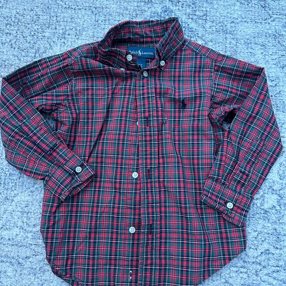 Ralph Lauren Kids Red Plaid Shirt